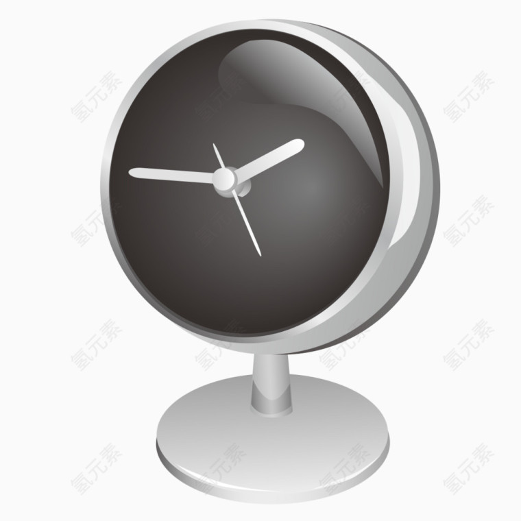 黑色的时钟款式简单