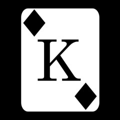 方块K 黑白色 纸牌