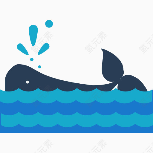 喷水的鲸鱼