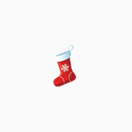 红色圣诞节雪花装饰袜子