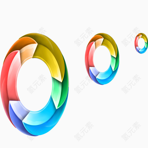 彩色循环图标