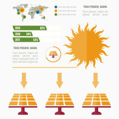 矢量太阳能素材