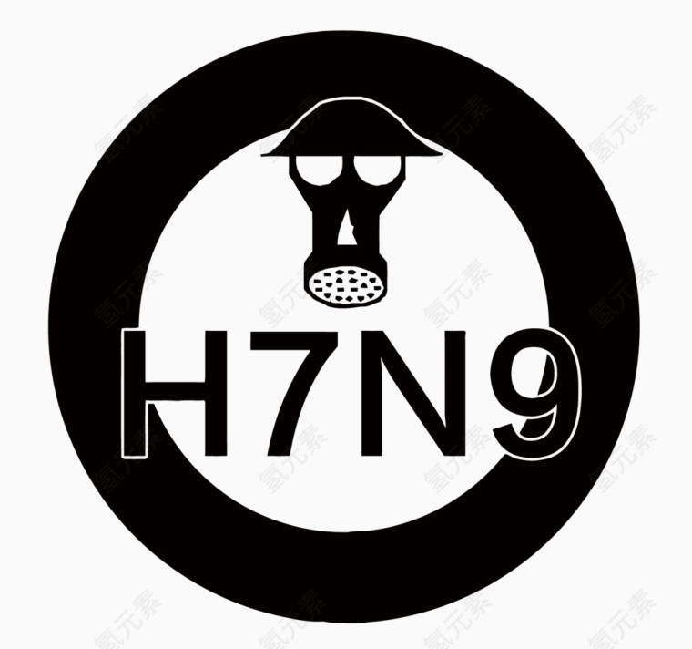 矢量H7N9禽流感危险标志