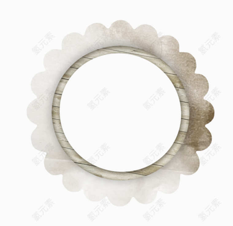 花边装饰木质圆环