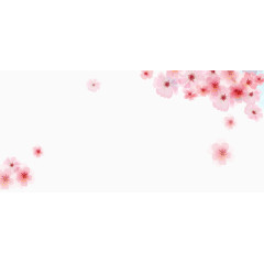 矢量粉色樱花边框素材