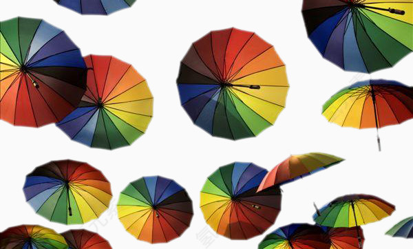 彩色雨伞
