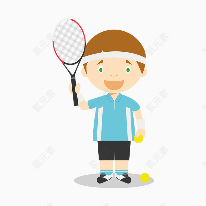 打网球的男孩