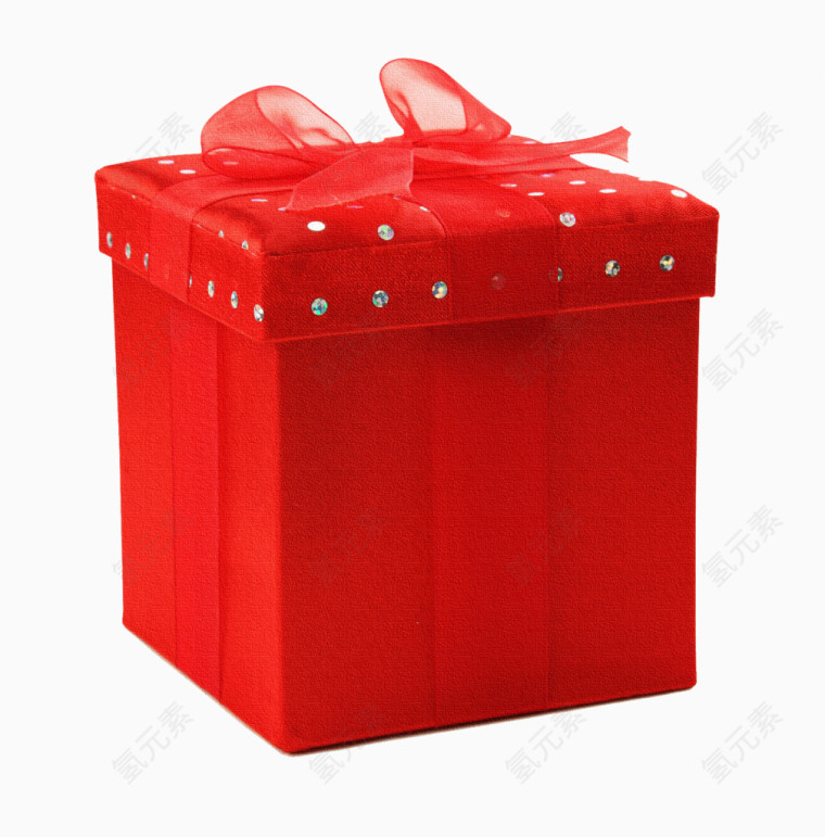 红色镶钻礼盒