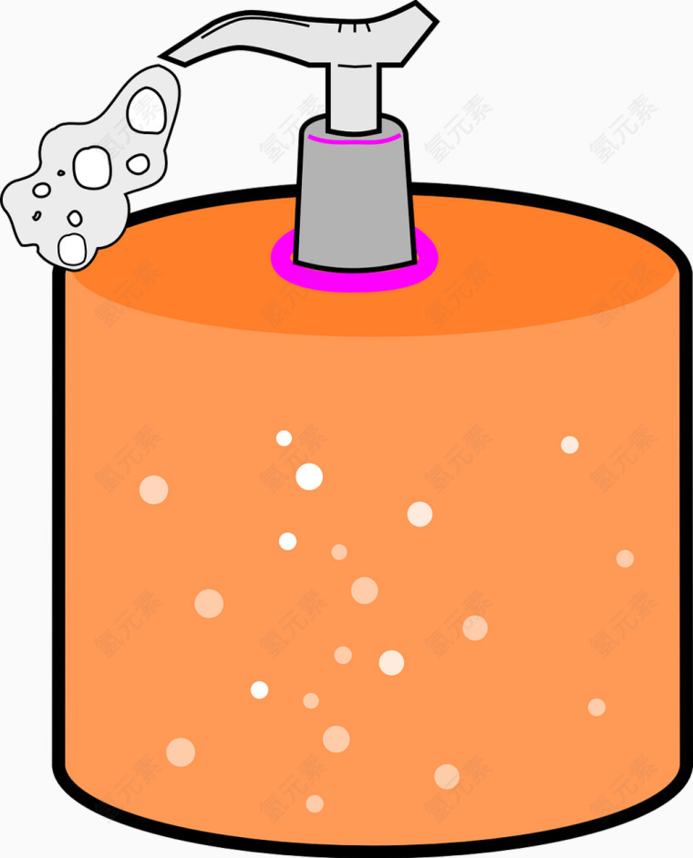 橘黄色的洗手液