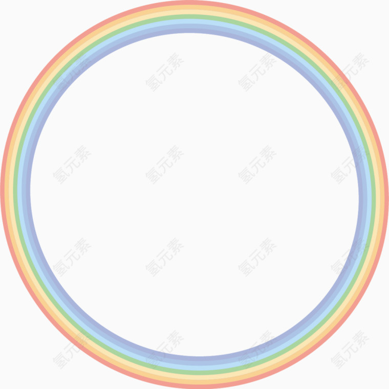 彩色圆环素材图