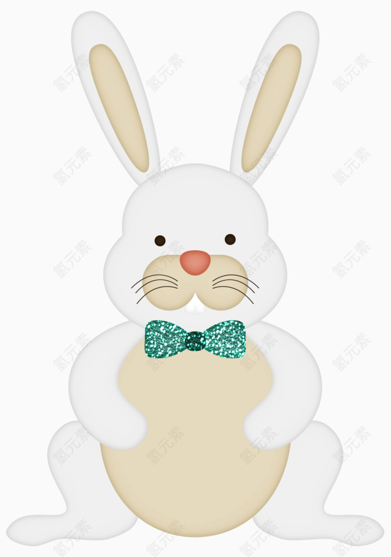 绿色领结兔子
