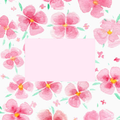 粉色花朵装饰素材
