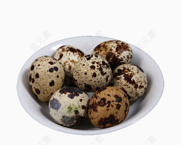 瓷碗中的鹌鹑蛋