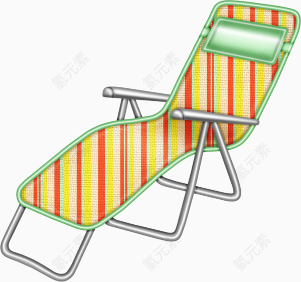 卡通条纹沙滩椅