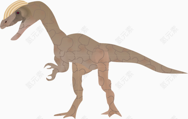 棕色拼图恐龙