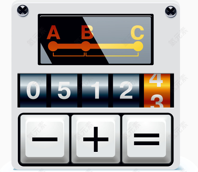 计数仪计算器科技矢量