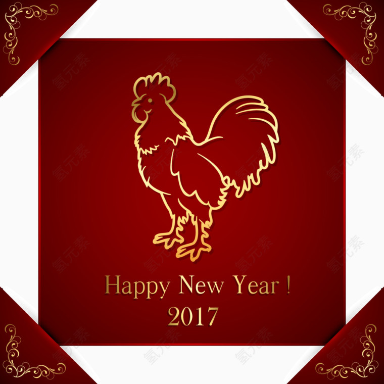 鸡年2017矢量素材