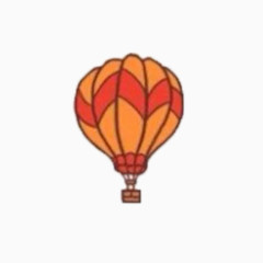 橙色热气球