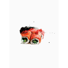手绘寿司卷