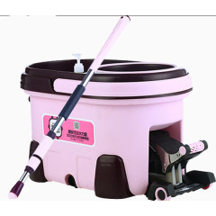 粉色耐摔拖地桶