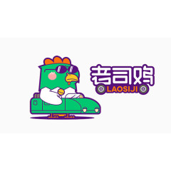 绿色手绘鸡