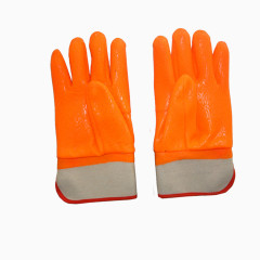 橘黄色发光荧光手套