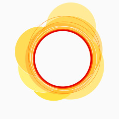 简易黄色圆圈装饰图