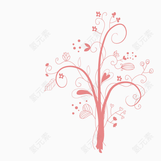 红色花树