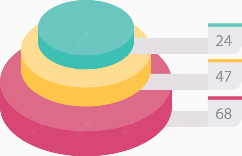 矢量PPT元素饼状图下载