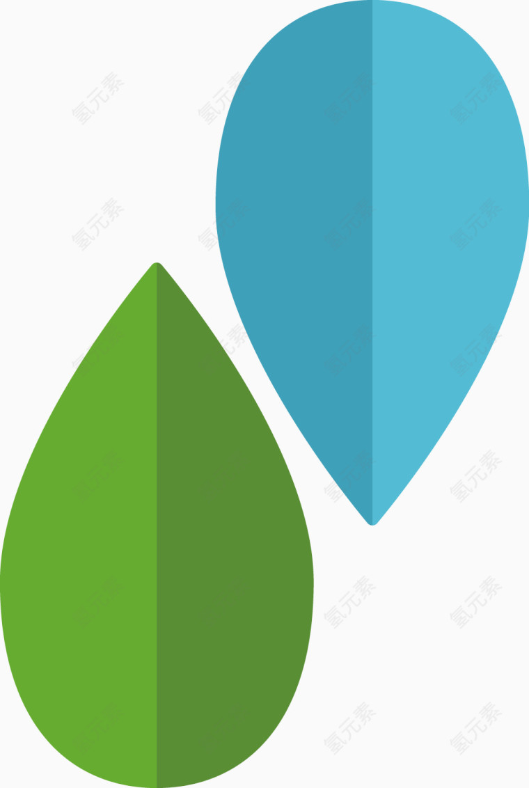 矢量创意设计绿色植物树叶图