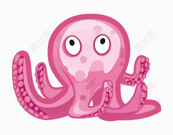 粉红卡通章鱼