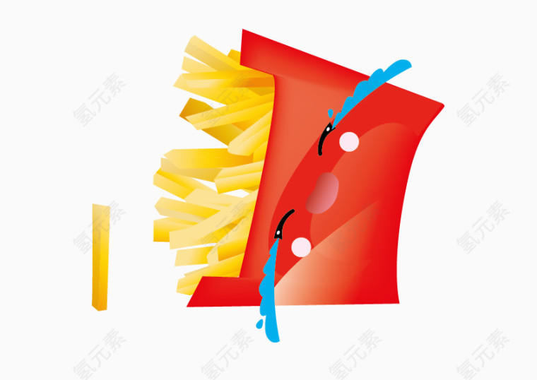 矢量卡通薯条