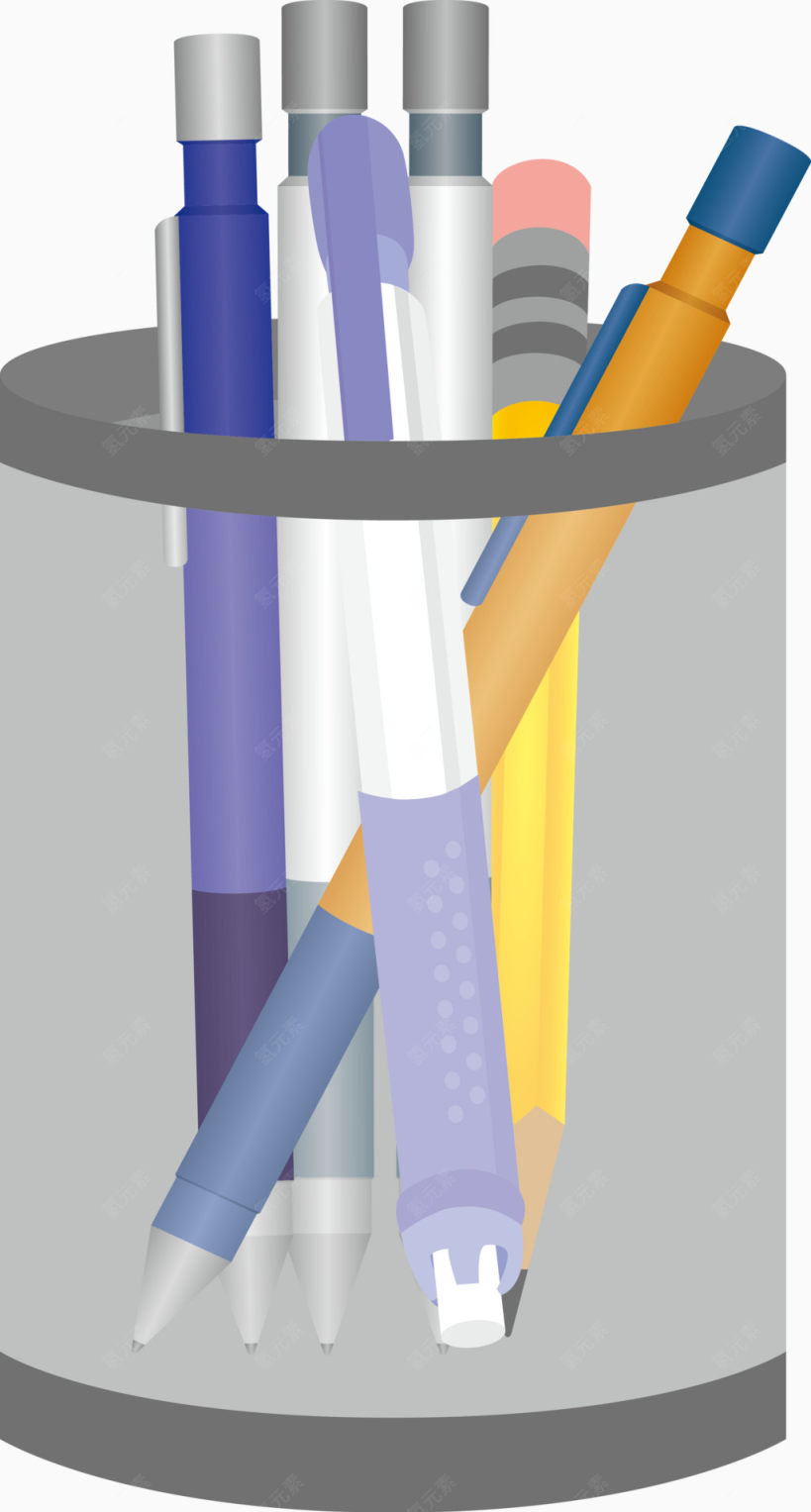 笔筒图标矢量图下载