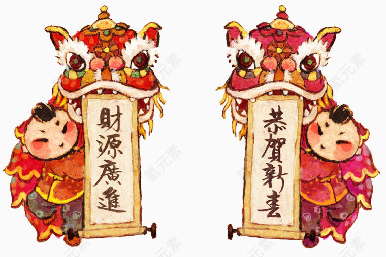 传统春节插画