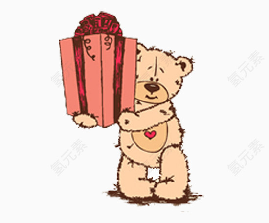 小熊与礼物盒