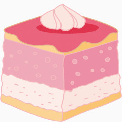 矢量一块粉色蛋糕素材