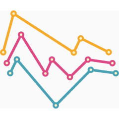 彩色线条起伏图片
