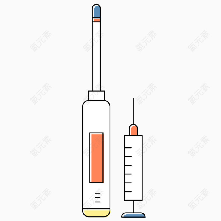 矢量医疗电子体温计针管