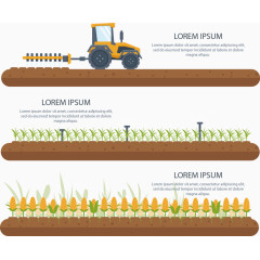 矢量手绘农作物种植