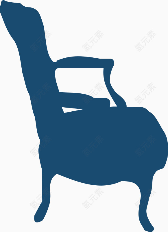 蓝色的卡通大椅子