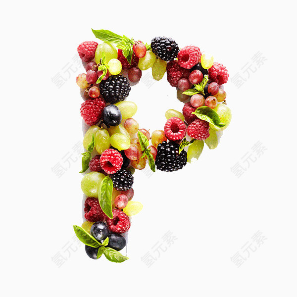 水果字母P创意设计
