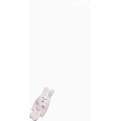 白粉色兔子布偶