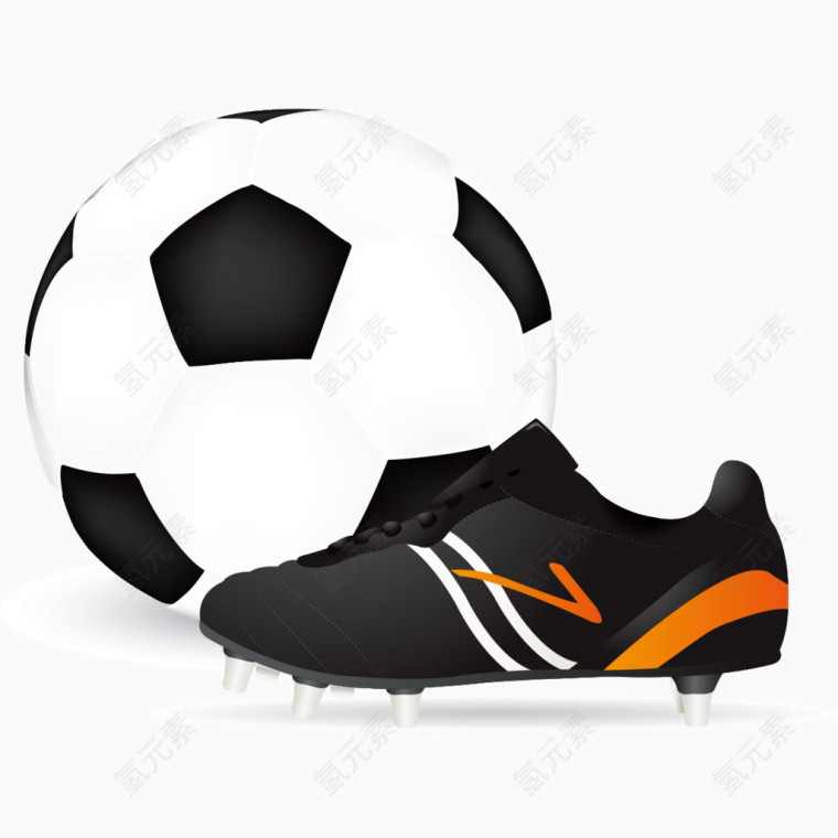 足球和球鞋图形