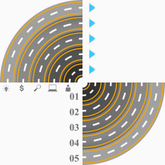 矢量圆环高速公路图表