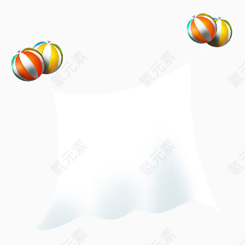 气球飞起的纸巾