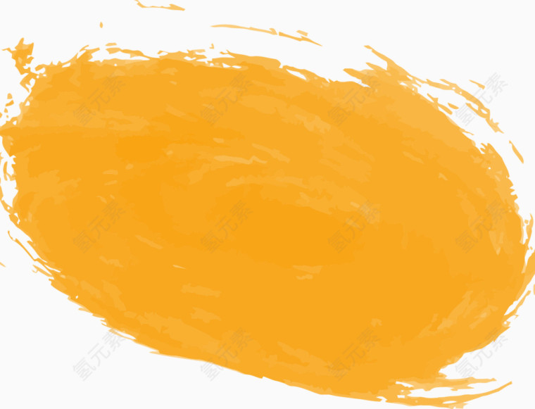矢量橘黄色墨迹