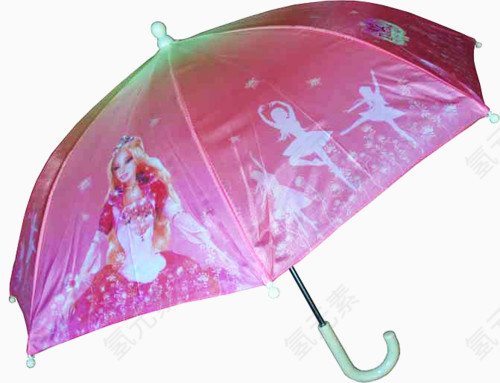 粉芭比雨伞