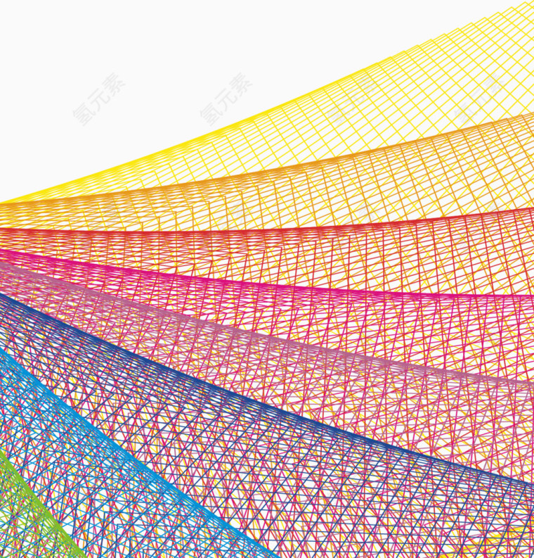 矢量彩色线网