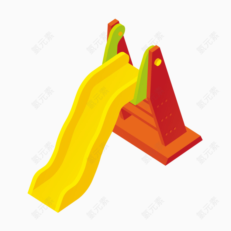 矢量卡通滑梯