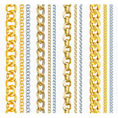 12款金属链条设计矢量素材